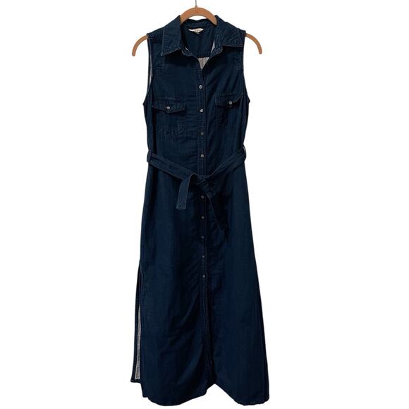 Max Studio Dresses & Skirts - Max Studio Women's Lined Denim Sleeveless A-Line Dress, Navy Blue Small